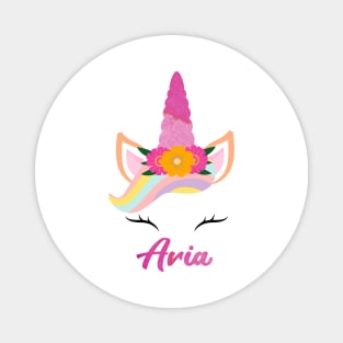 Name aria unicorn lover Magnet